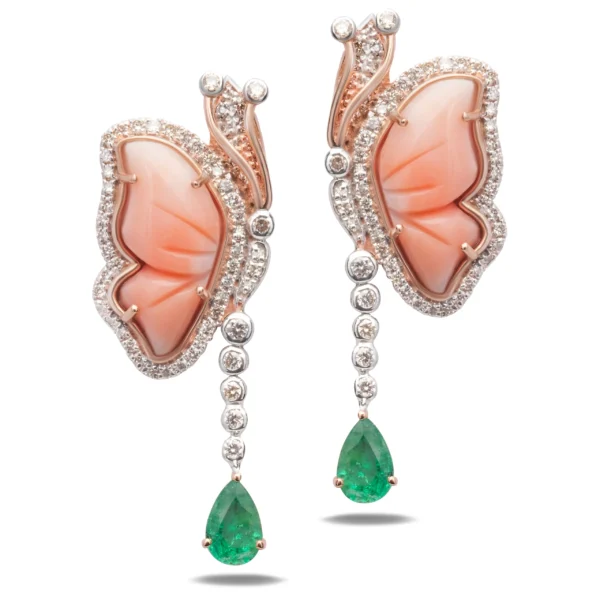AJGDER11 coral earrings