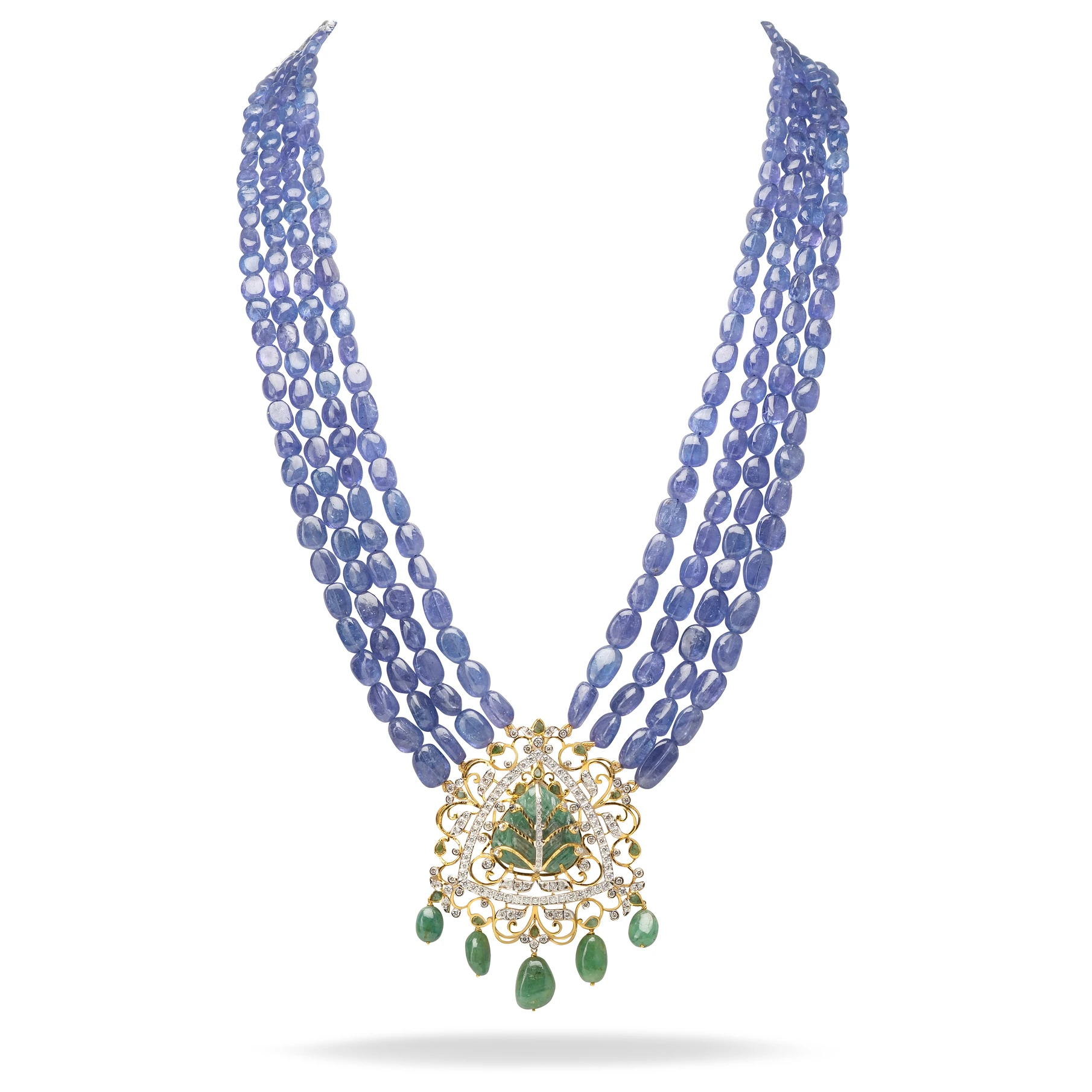 tanzanite beads necklace