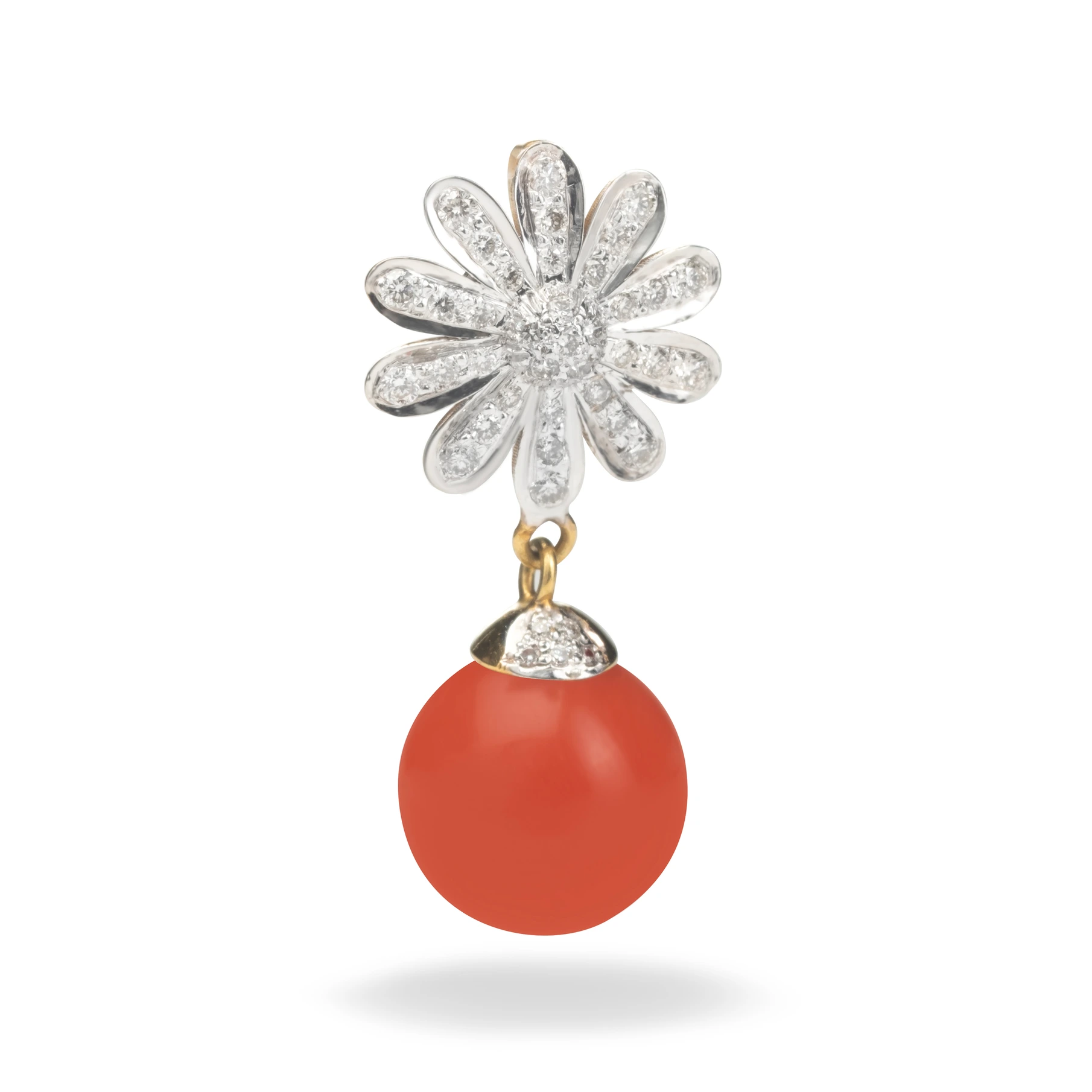 coral flower pendant
