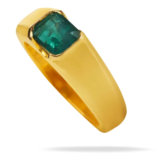 AJGGEMFR03 emerald ring for men