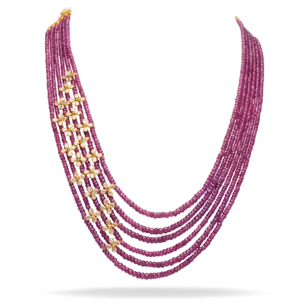 ruby beads necklace