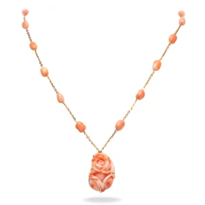 coral beads chain