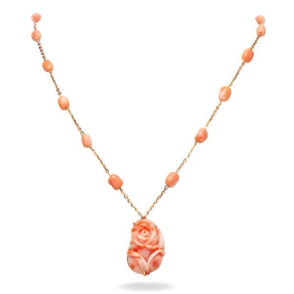 AJGNK02 coral beads chain