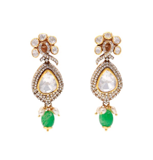 AJSLER06a Moissanite Bloom Earrings