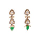 polki drop earrings