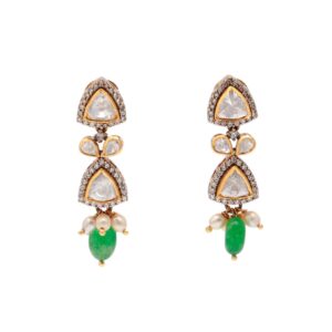 polki drop earrings