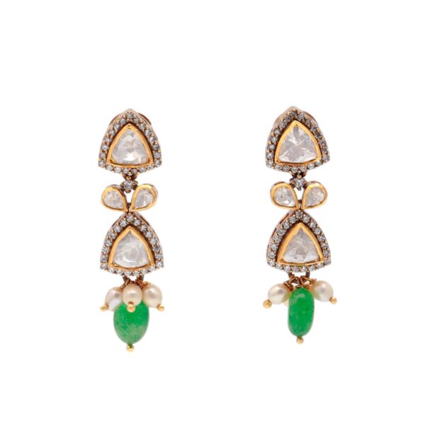 AJSLER10a polki drop earrings