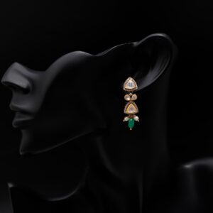polki drop earrings