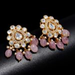 silver morganite earrings