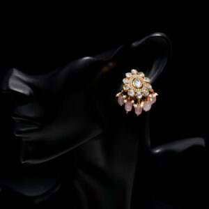 silver morganite earrings
