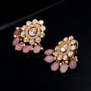 silver morganite earrings
