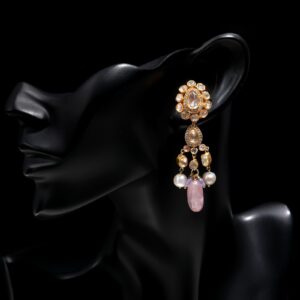 morganite earrings