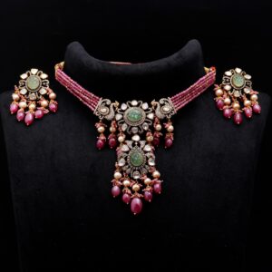 silver choker set