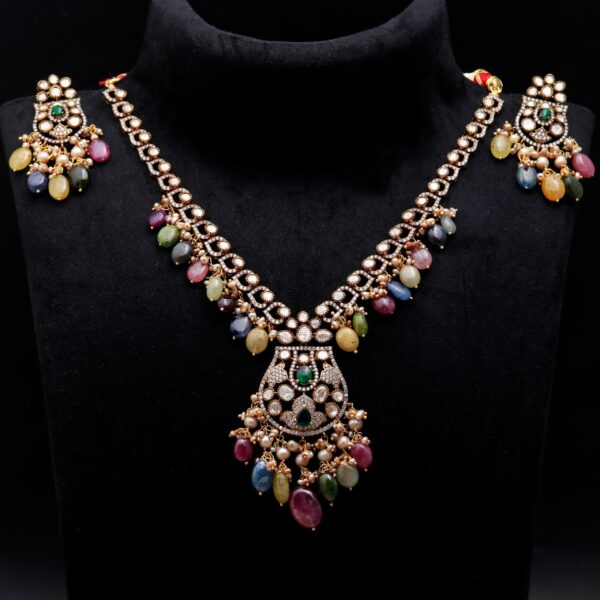 AJSLNK09a navratan necklace